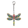 DIY Diamond Painting Keychain Kit, Double Sided 3D Printed Resin Base Rhinestone Bag Charm Ornament with Lobster Clasp, Complete Diamond Art Tools Set, Handmade Craft Gift for Women Adults Girls