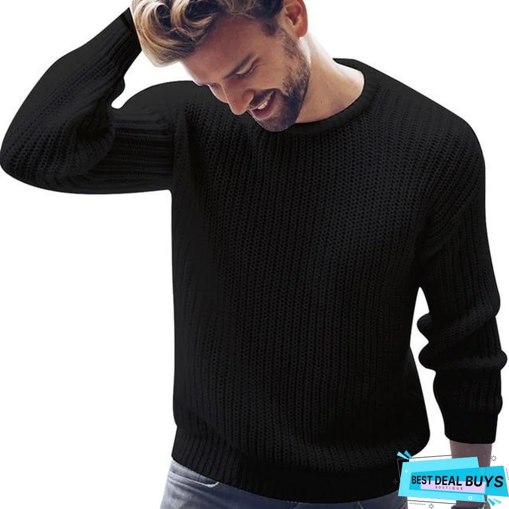 Cotton Sweater Men Pullover Casual Jumper For Male Knitted Korean Style Clothes Plus Size