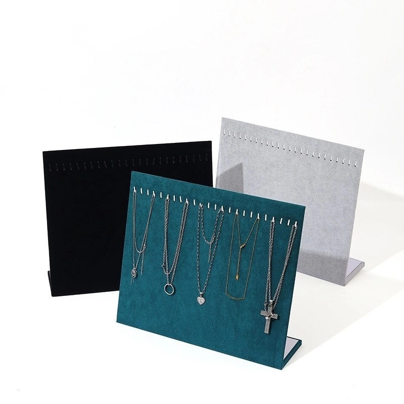 1 Piece Wood Flannel Casual Minimalist L Shape Jewelry Display