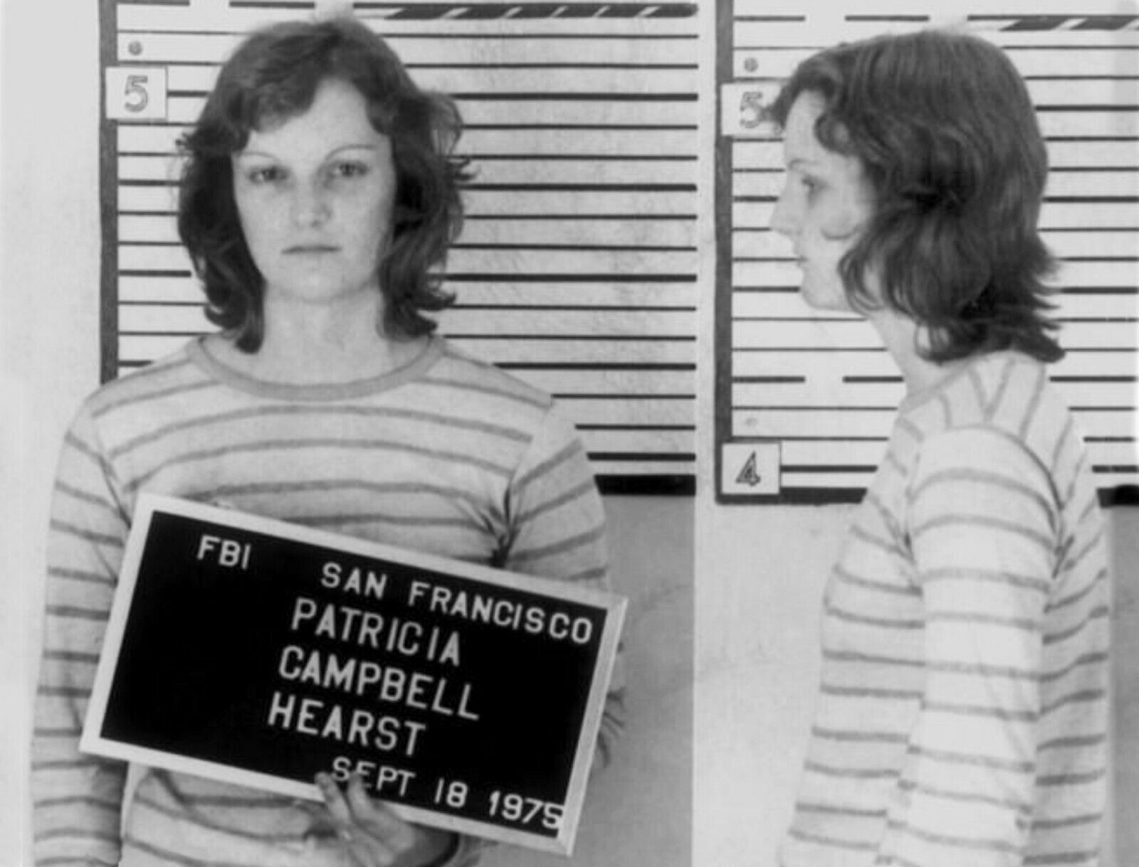 PATTY HEARST 1975 MUGSHOT WANTED POSTER 8.5X11 Photo Poster painting PICTURE REPRINT BANK ROBBER