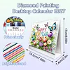 Animaux fleurs bonhomme de neige 2027 set de calendrier DIY en papier pour peinture en diamant kit de perceuse en forme sp&eacute;ciale mensuelle de calendrier de table &agrave; table flip fait main pour adultes pour d&eacute;butants d&eacute;coration de bureau &agrave; domicile