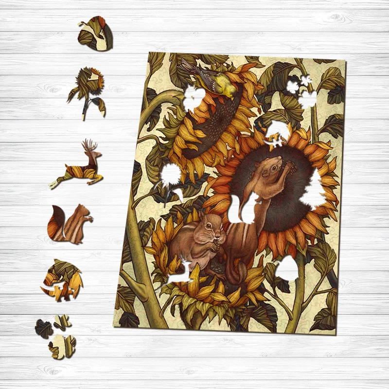 Ericpuzzle™ Ericpuzzle™Hungry Squirrels Wooden Puzzle