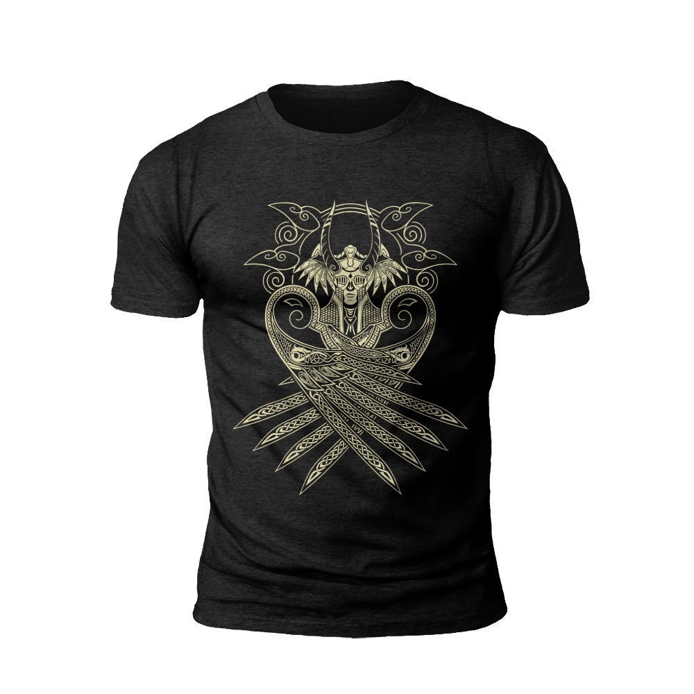 Norse Legend: Valkyrie and Raven T-shirt