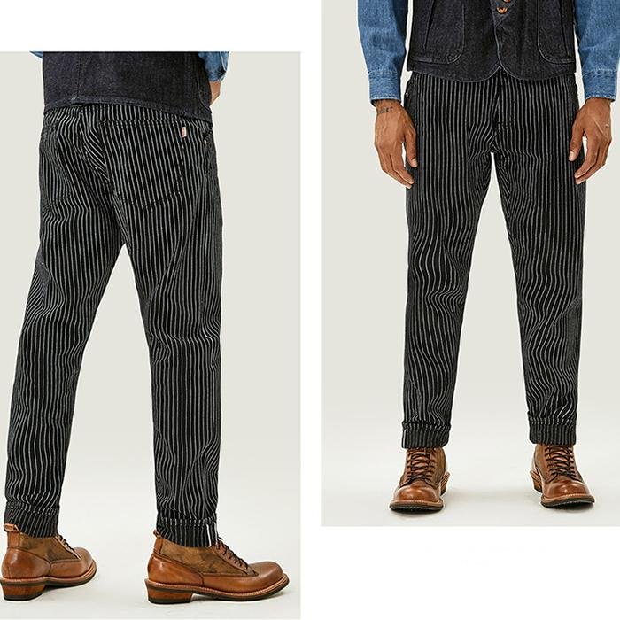 striped casual pants