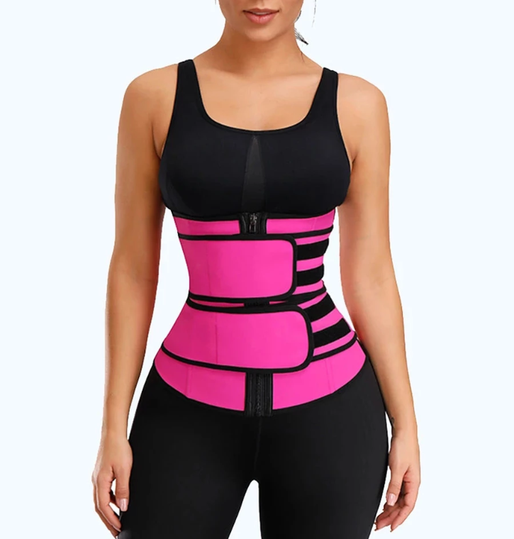 Latex Double Compression Waist Trainer with Zipper –