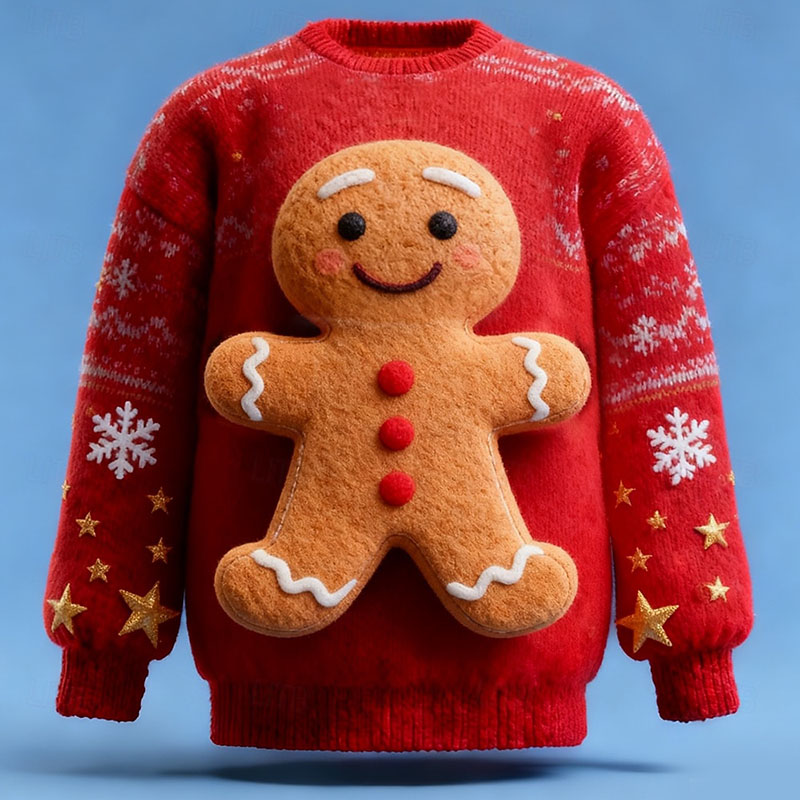 Men's Christmas Gingerbread Man Ugly Sweater elevenforest