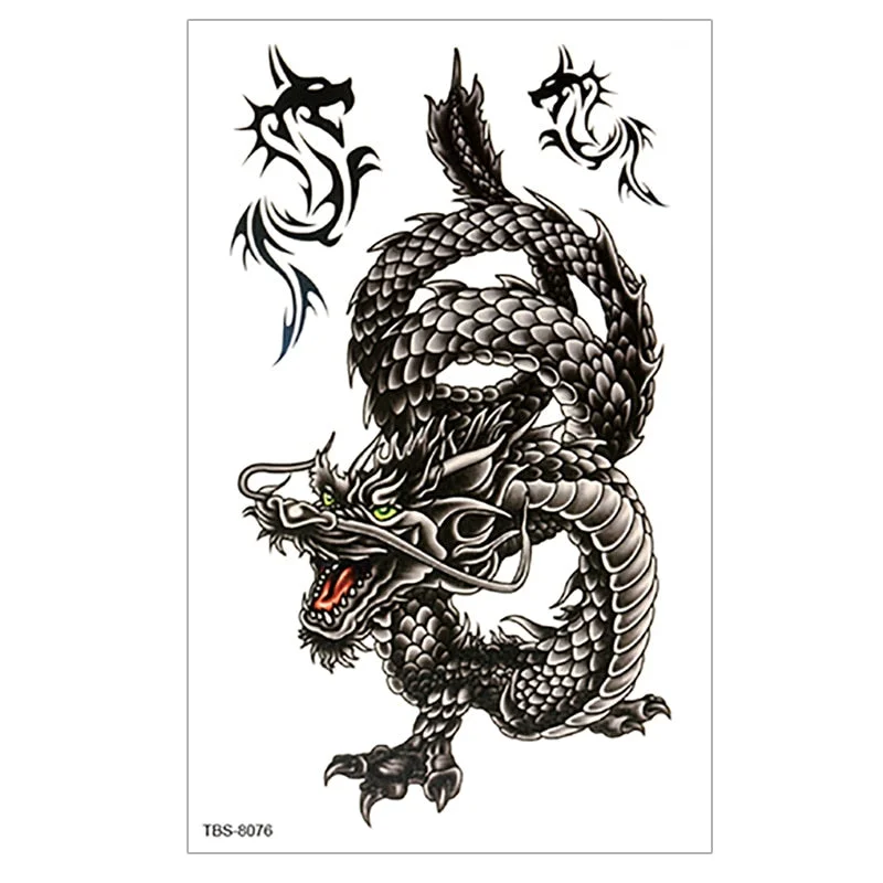 Waterproof Temporary Tattoo wolf tiger totem Fake Tatto Flash Tatoo cross angel Hand Arm middle size art Tattoos for Women men