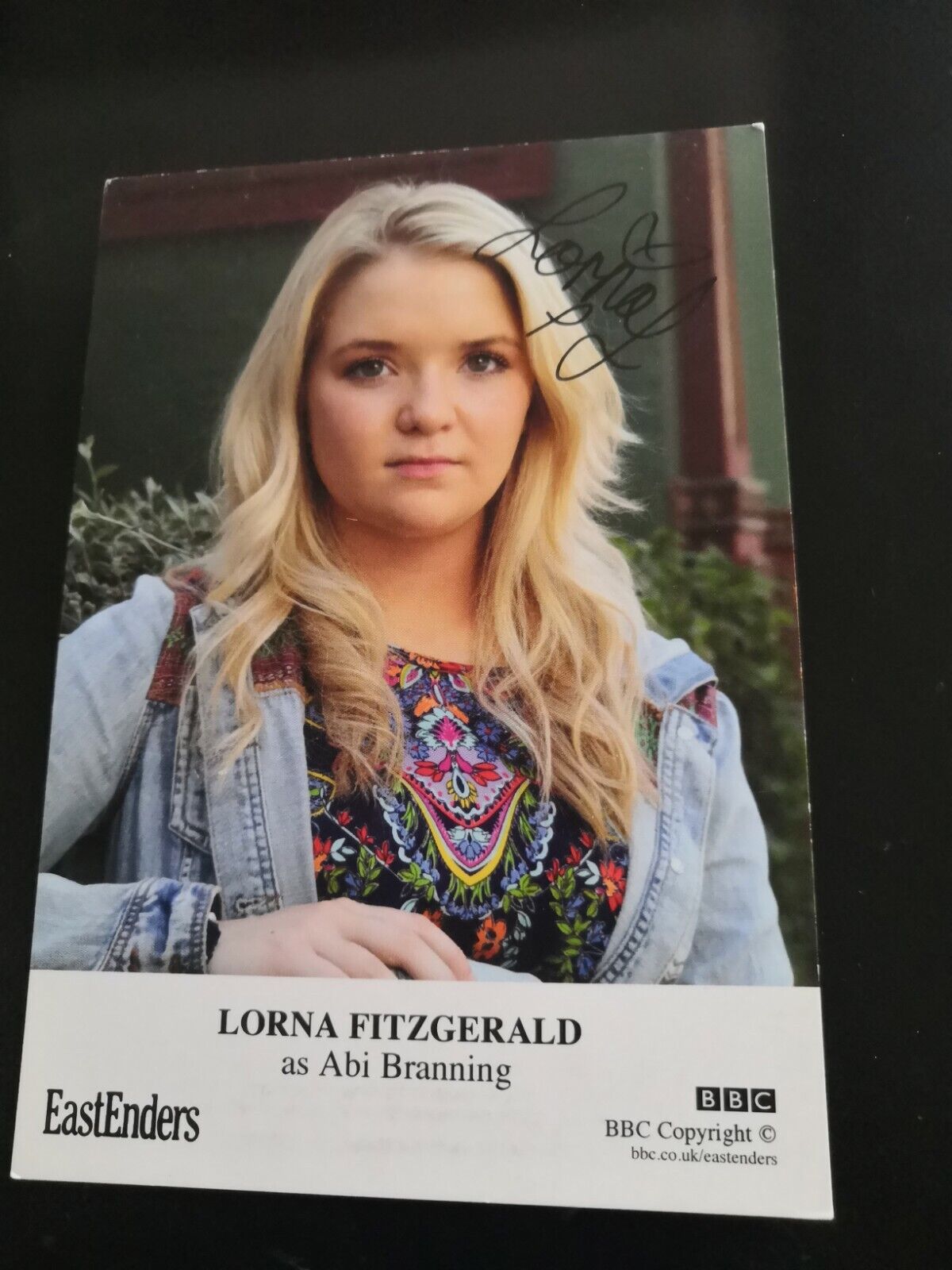 EASTENDERS SIGNED CAST CARD OF LORNA FITZGERALD UNDEDICATED