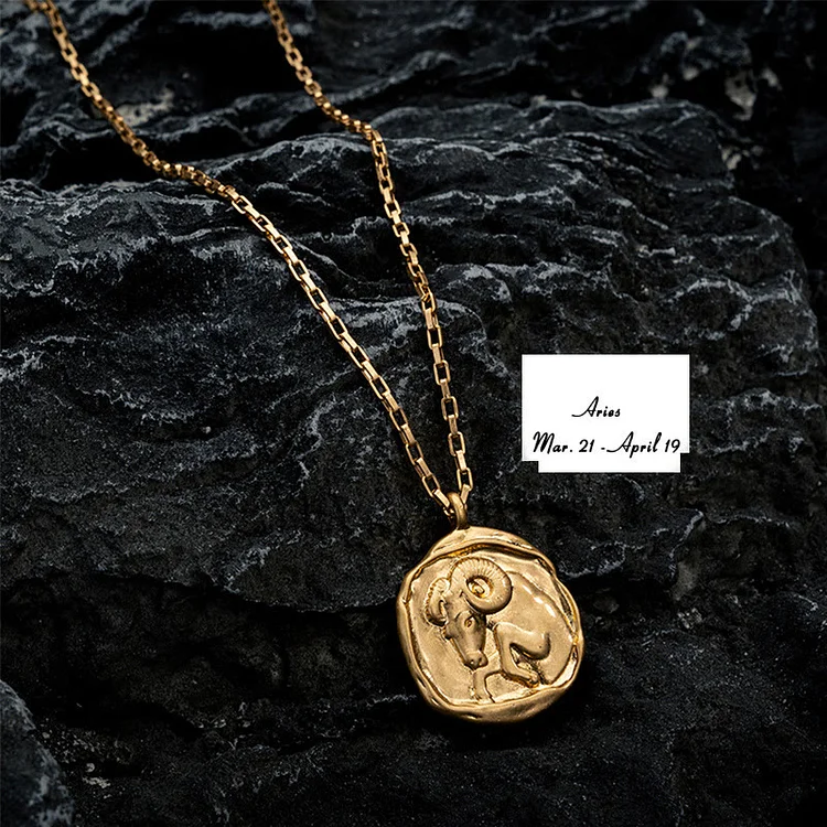 Olivenorma Zodiac Electroplated 18k Gold Titanium Steel Necklace