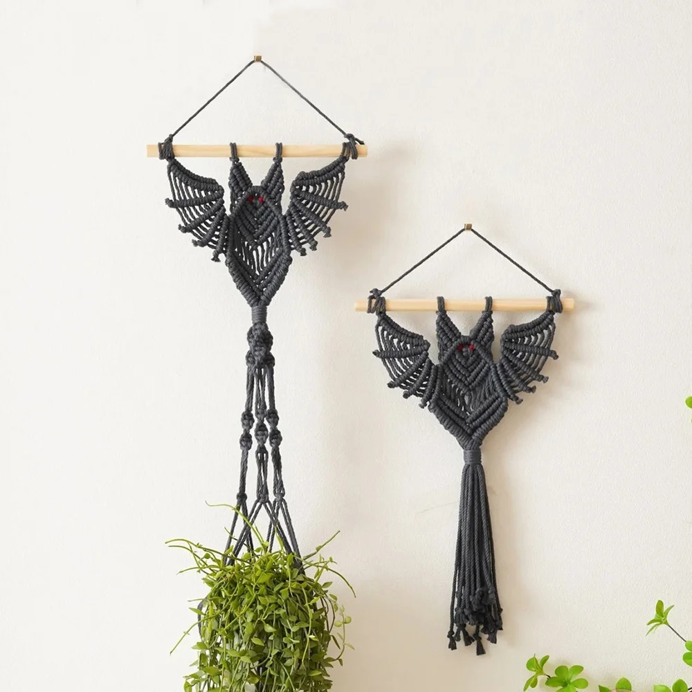 Gothic Bat Decor-Hanging Plant Holder