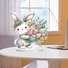 DIY Bunny Easter Egg Bouquet Acrylic Special Shaped Diamond Painting Desktop Ornament