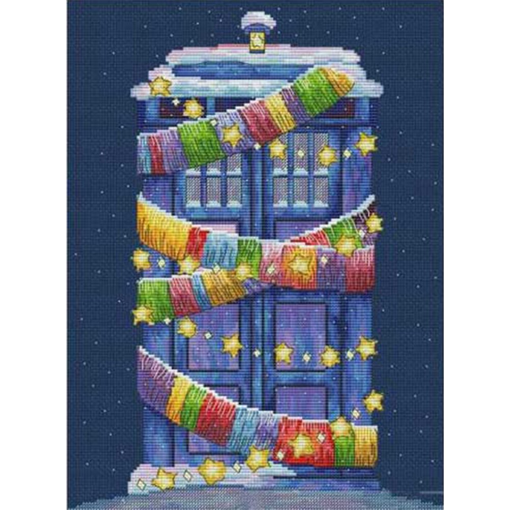 

Christmas Shop - 11CT Stamped Cross Stitch - 40*53CM, 501 Original