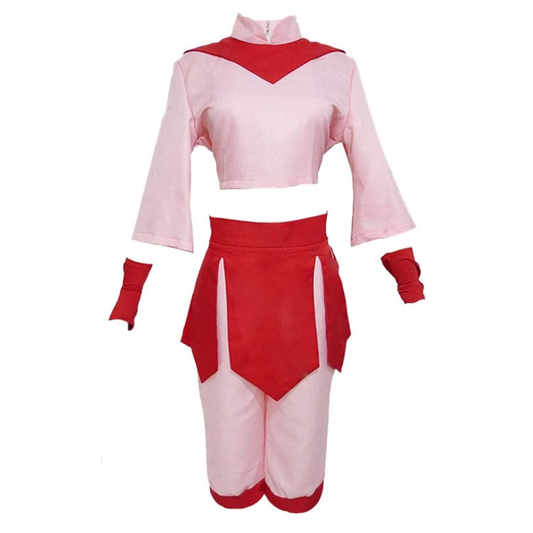 Anime Avatar The Last Airbender Ty Lee Cosplay Costume Adult Women Pink Dress Set Hanfu Halloween Carnival Wear