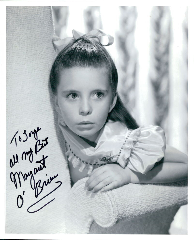 Margaret O'Brien (Vintage, Inscribed) signed Photo Poster painting COA