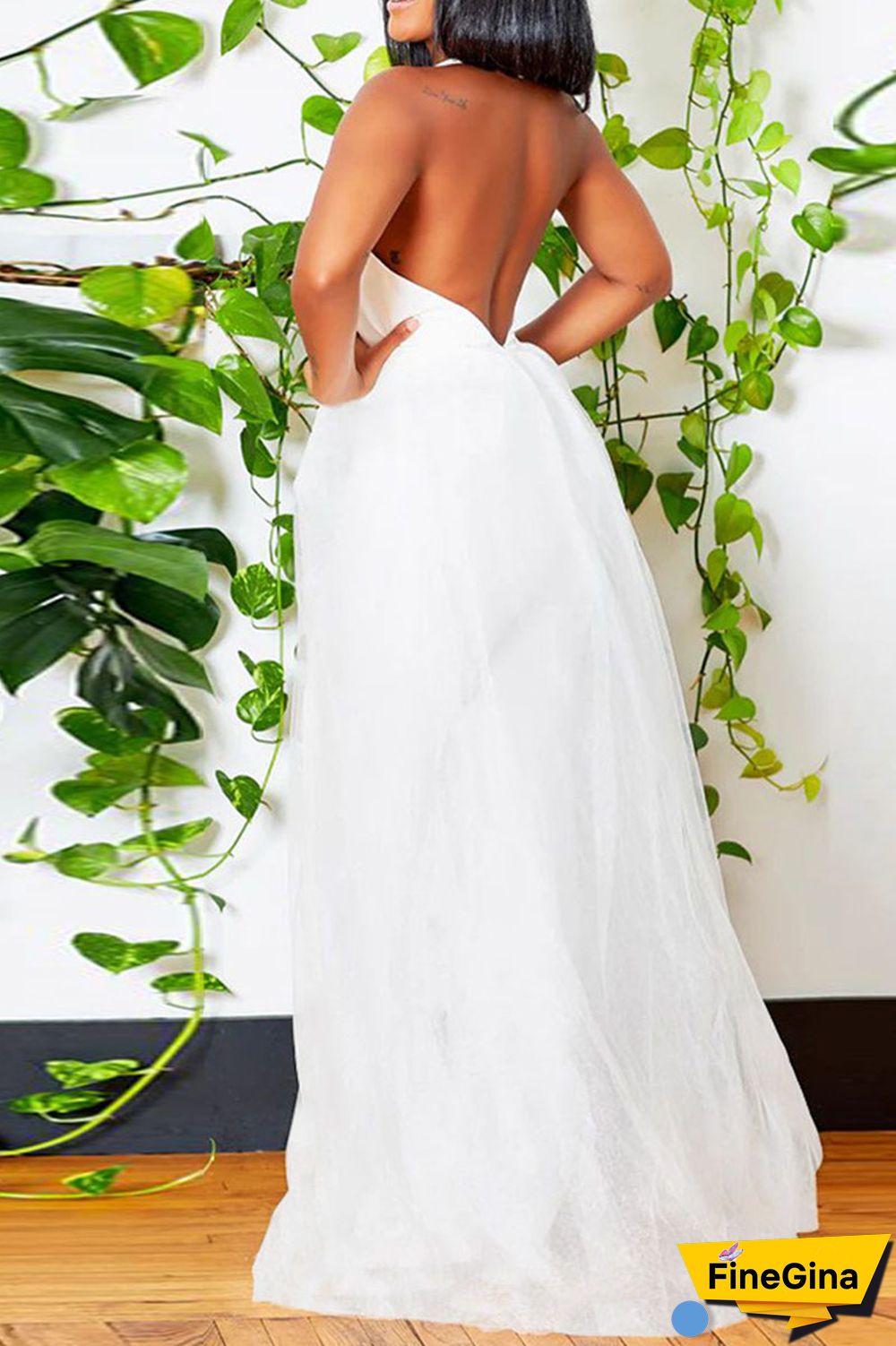 Apricot Sexy Solid Patchwork Backless V Neck Straight Jumpsuits