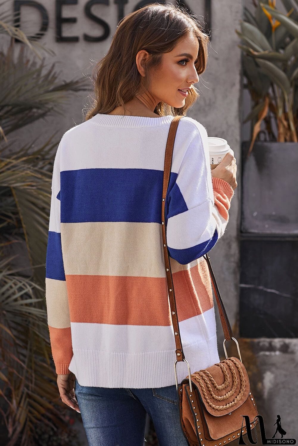 MidiSono - Catch Feels Colorblock Sweater