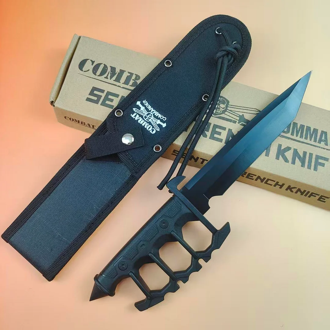Outdoor keel trench knife, wilderness survival camping tool