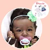 20'' African American Reborn Silicone Vinyl Body Baby Doll Girl Hayley Toy With Baby Set Gift - RBBI-Myrebornbabydoll&reg; Myrebornbabydoll&reg;