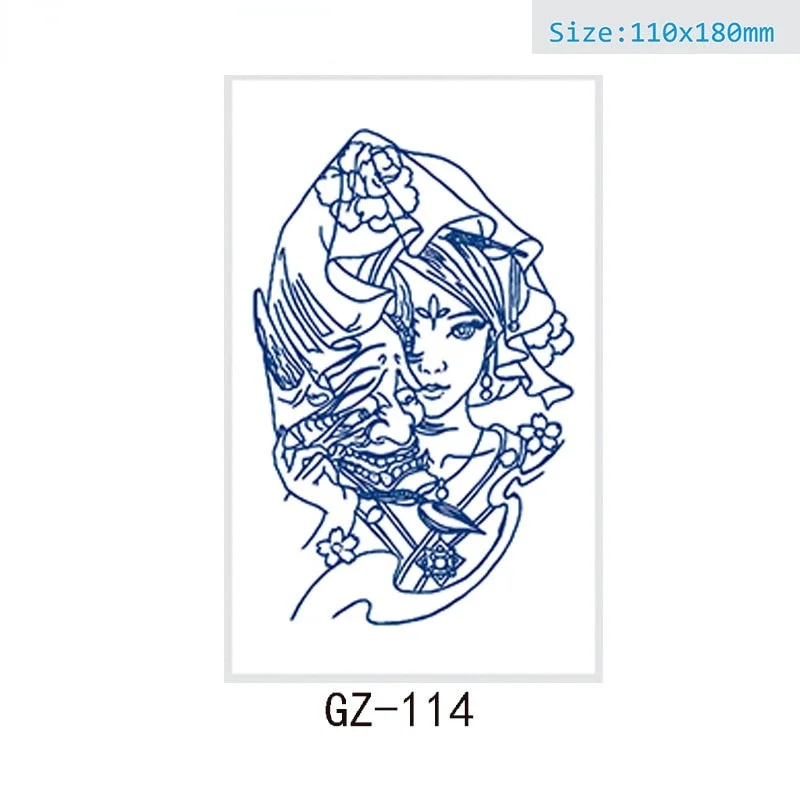 Net Red Herbal Juice Semi-permanent Waterproof Sweat-proof Tattoo Masking Scar Tattoo Sticker Herbal Juice Tattoo Sticker