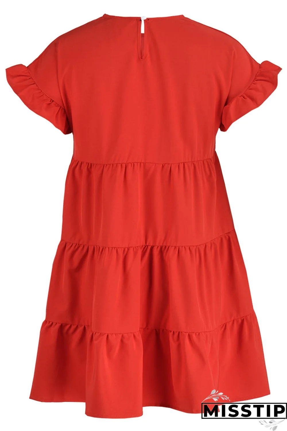 Blue Casual Solid Patchwork Fold Stringy Selvedge O Neck A Line Dresses