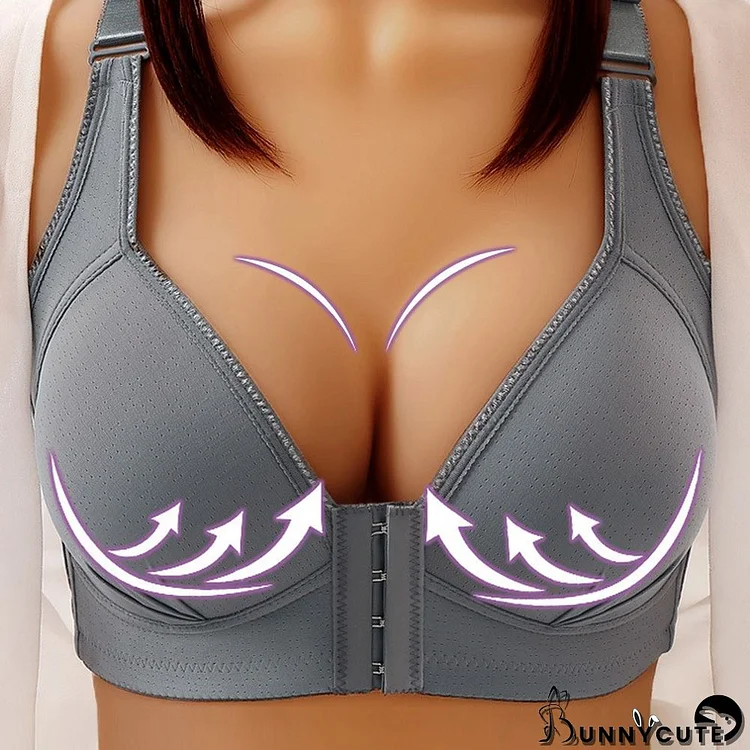 Dark Gray Fashion Sexy Solid Patchwork No Wire Breathable Bra