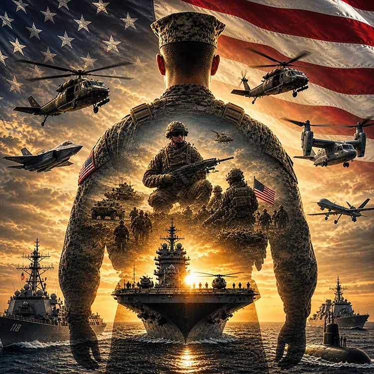 Independence Day 40*40cm(picture) Full Square Drill Diamond Painting(With Gift Box) gbfke