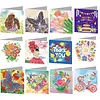 12Pcs DIY Diamond Painting Greeting Card with Envelopes&Tools Diamond Painting Greeting Card Set Multi Purpose Creative Birthday & Thanksgiving Card Kit
