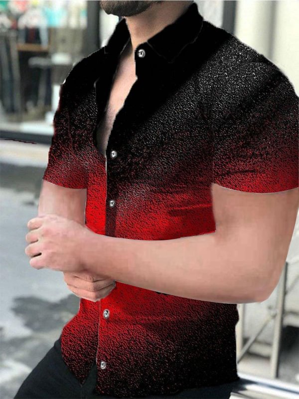 Men's Casual Printed Short Sleeves Shirt