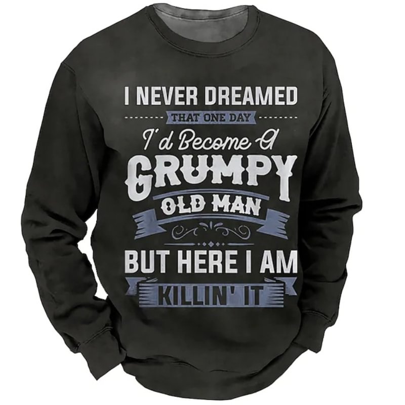 Men's Causal 3D print Long Sleeve Sweatshirt