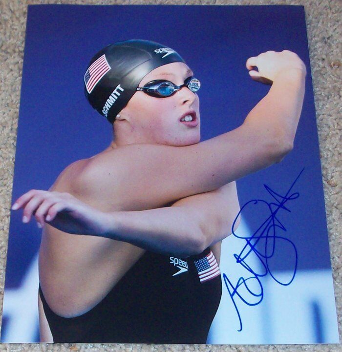 ALLISON SCHMITT SIGNED AUTOGRAPH U.S.A. OLYMPIC SWIMMING 8x10 Photo Poster painting w/PROOF