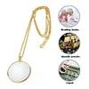 Chain Magnifying Glass 5X Magnifier Jewelry Loupe Necklace for Reading Gift