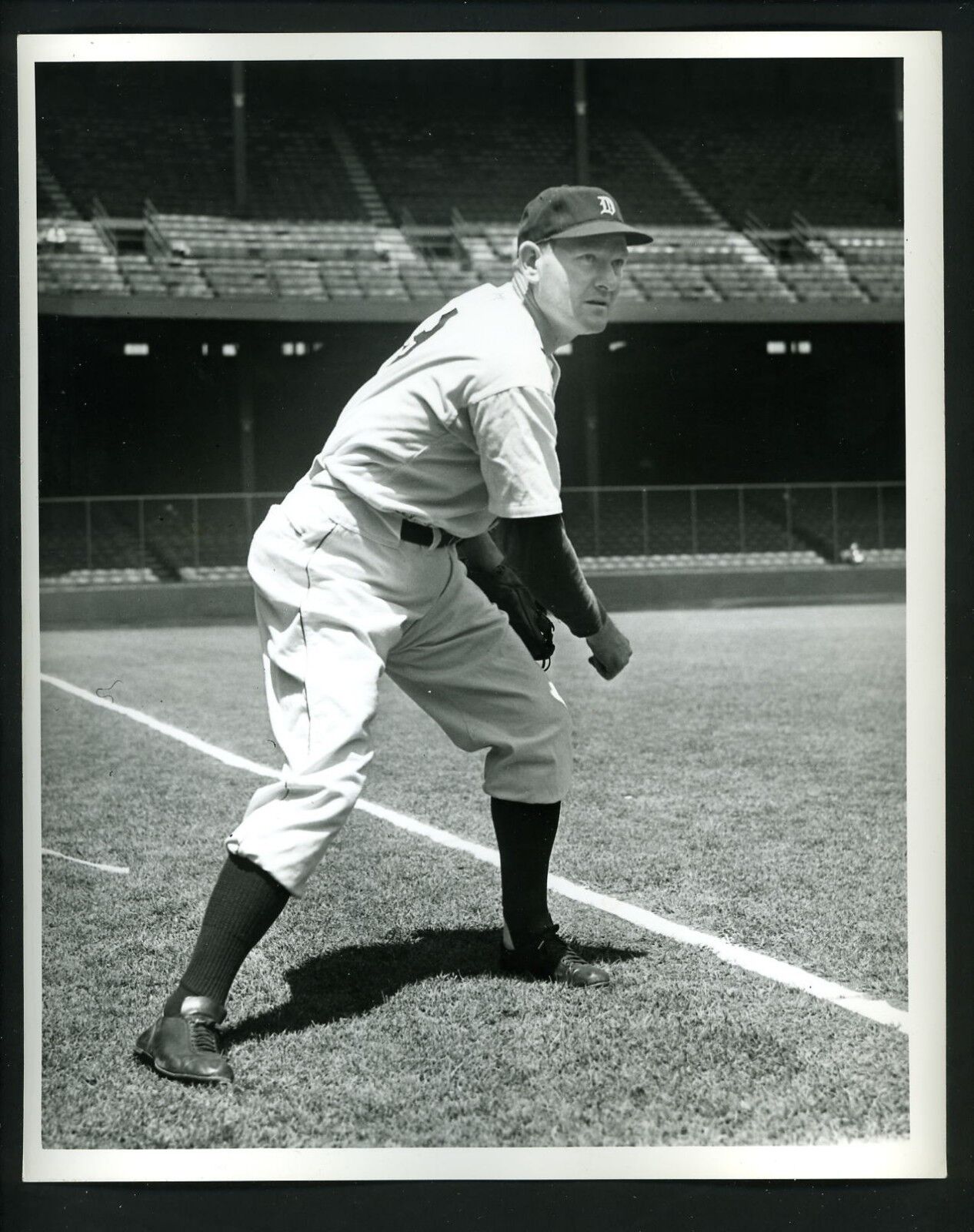 Al Benton at Briggs Stadium 1945 Press Photo Poster painting Detroit Tigers