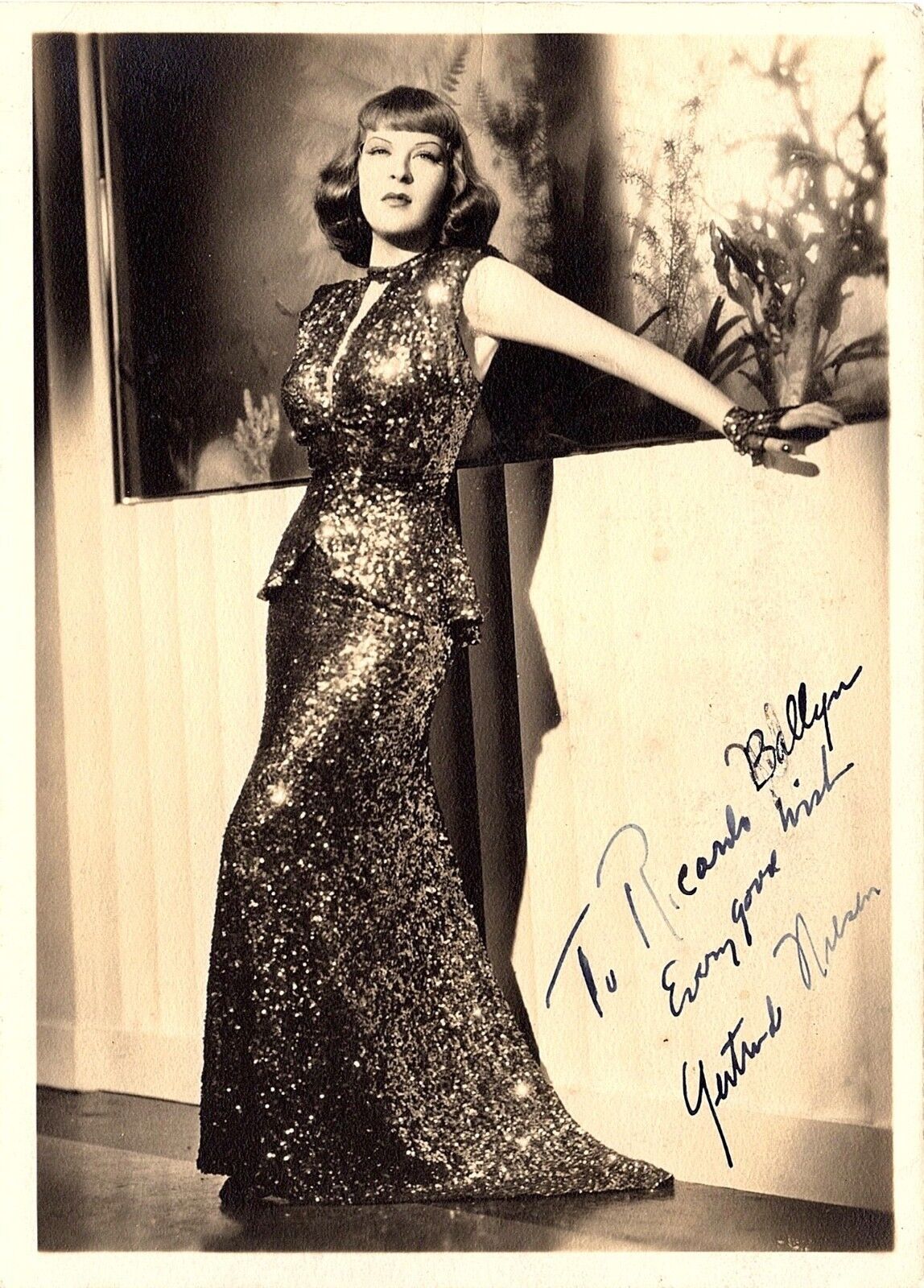 GERTRUDE NIESEN AUTOGRAPHED HAND SIGNED VINTAGE 5x7 Photo Poster painting BABE RUTH TORCH SINGER