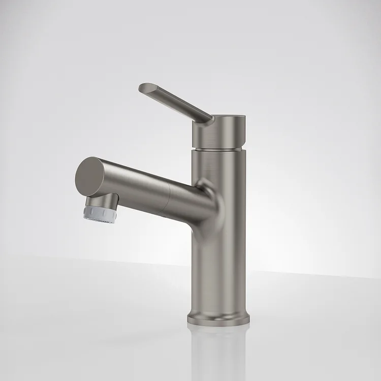 EVERSTEIN One Hole Bathroom Vessel Sink Faucet​ in Brushed Nickel SFS-1181-NK