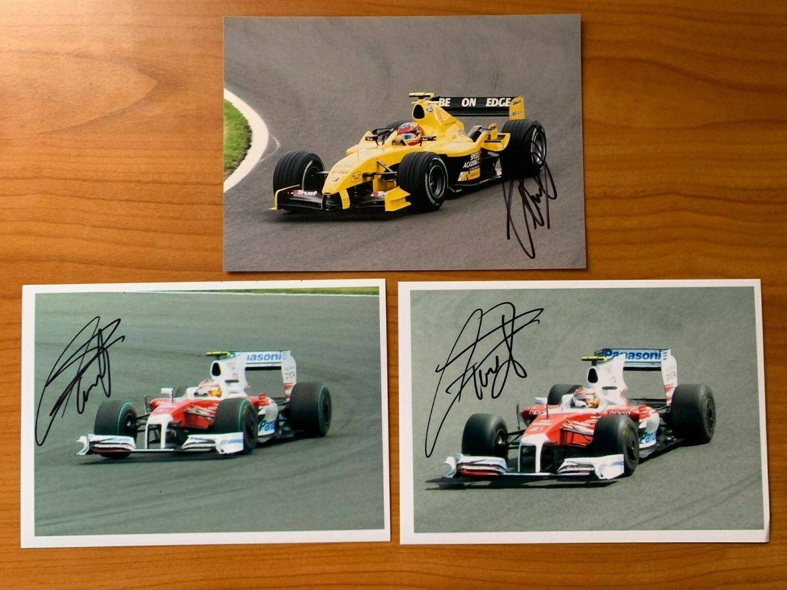 Timo Glock 3 x Hand Signed Autographs F1 Toyota Jordan Marussia Virgin DTM