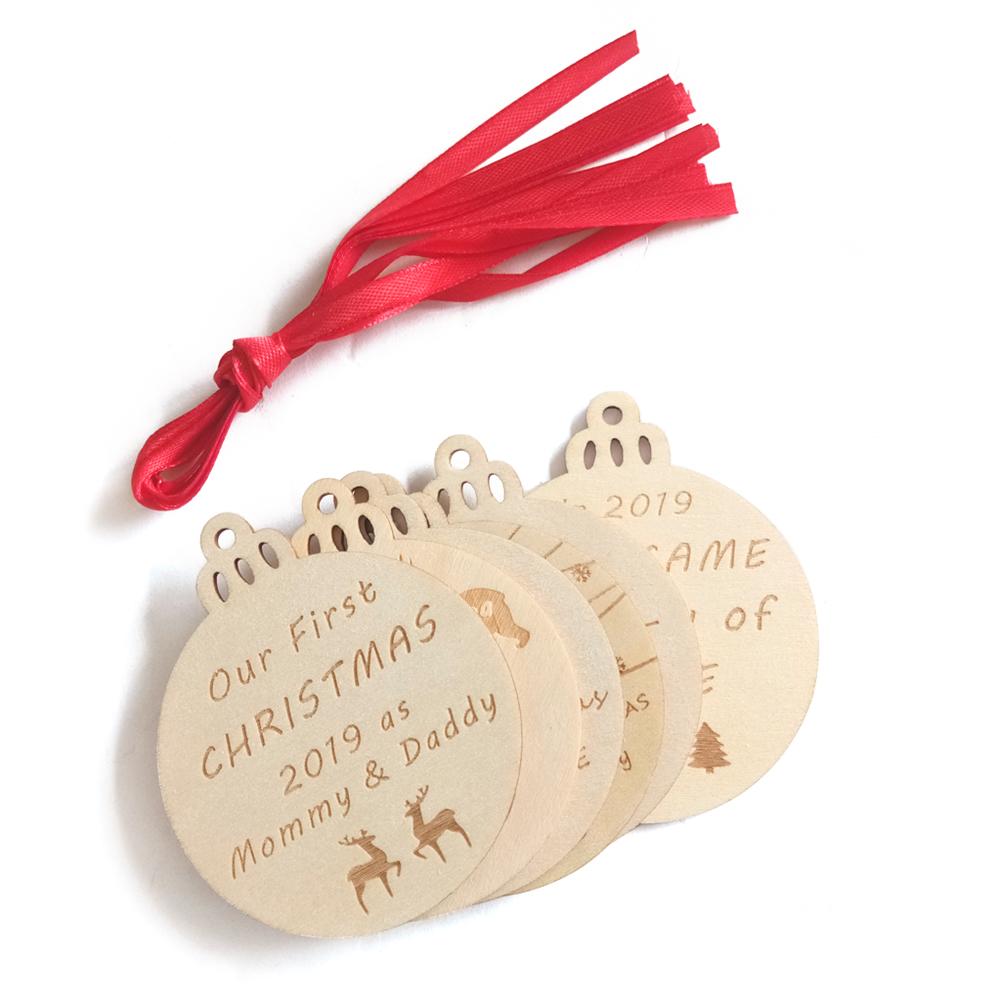 

6pcs Wooden Christmas Pendents Xmas Tree Hanging Ornaments Crafts Decor, Jm01694, 501 Original