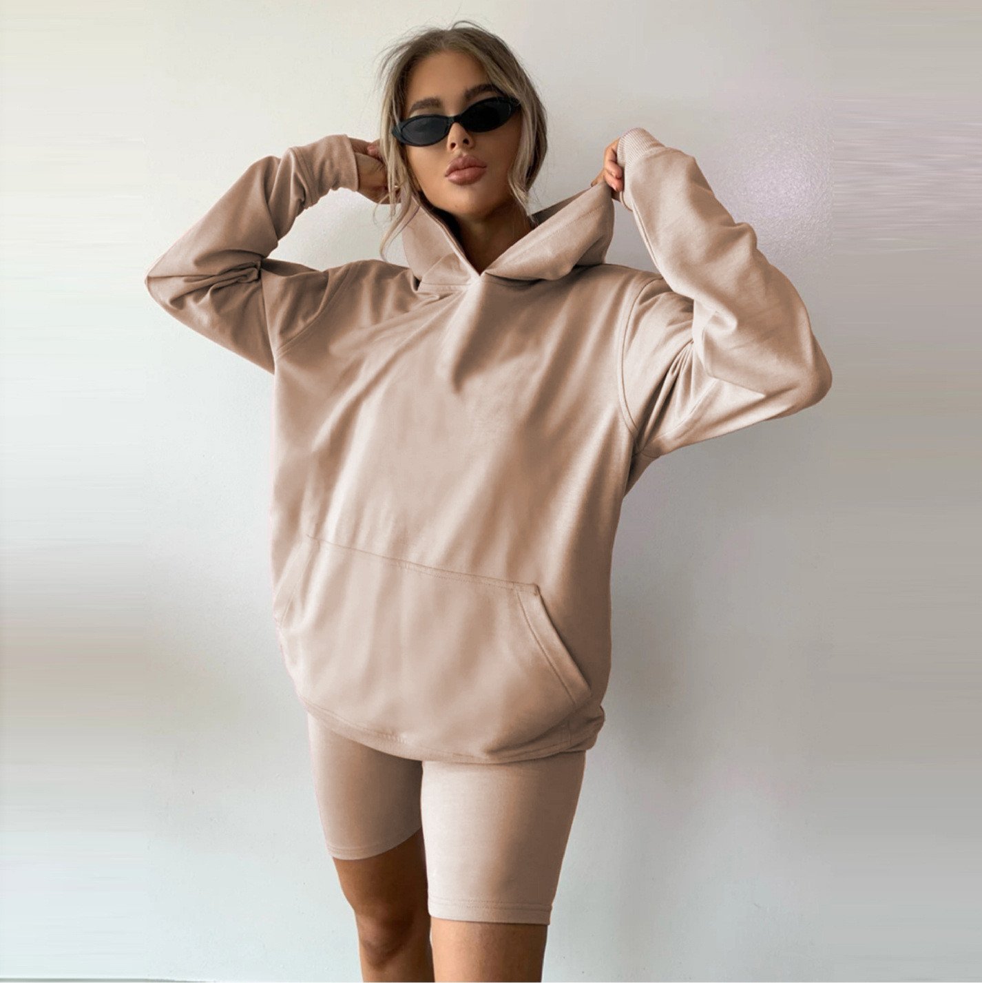 Rotimia Casual Cozy Solid Color  Sports two-piece suits