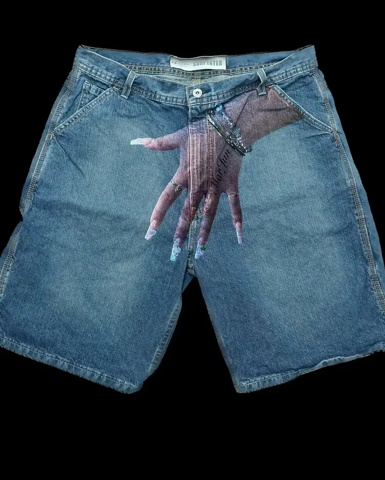 Blue Hip Hop Denim Short