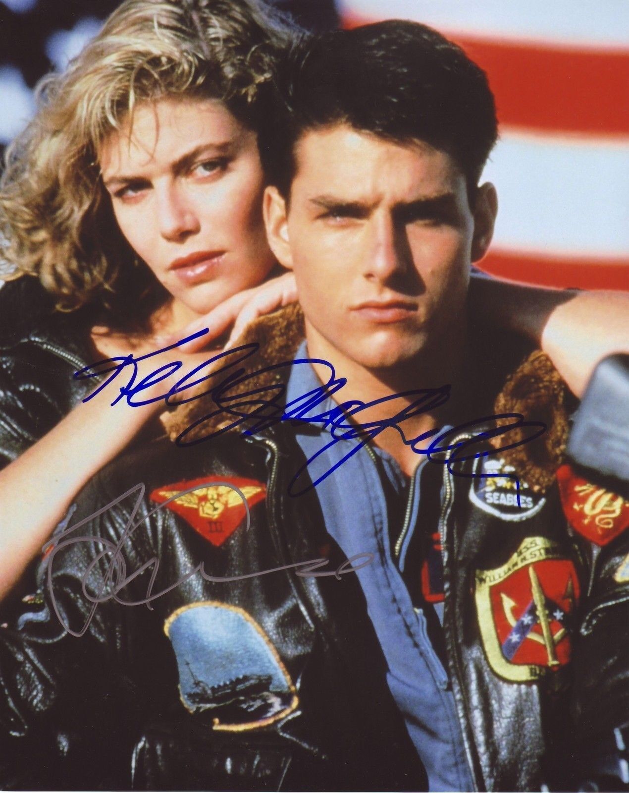 TOP GUN - TOM CRUISE & KELLY MCGILLIS AUTOGRAPH SIGNED PP Photo Poster painting POSTER