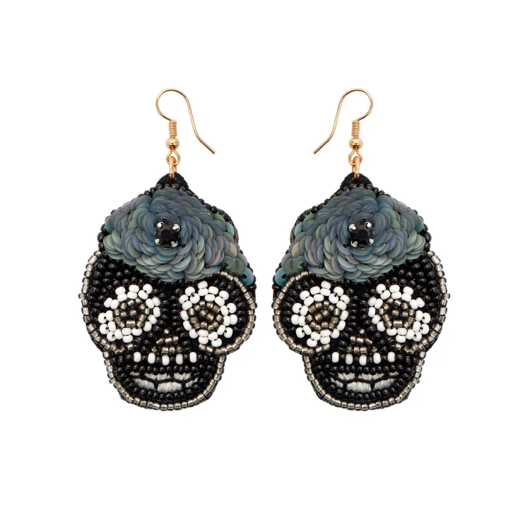 Halloween skull earrings