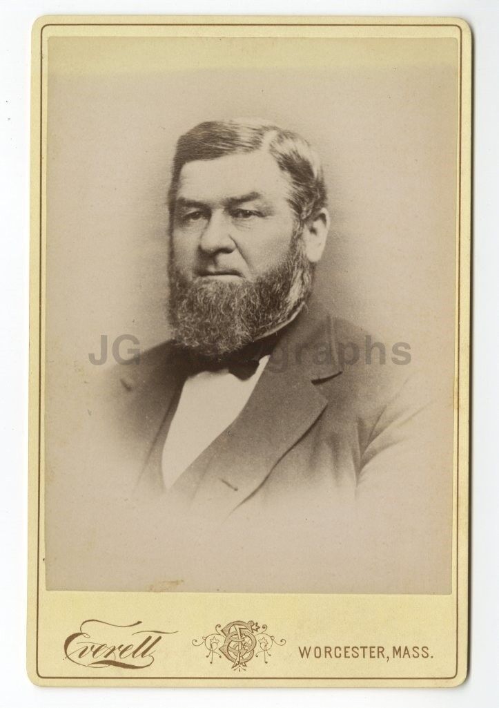 19th Century Gentleman - Worcester, MA - Everett Photo Poster painting Studio Cabinet Card