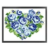 Cross Stitch Partial Embroidery Beads Printed 9CT Rose(39x33cm)
