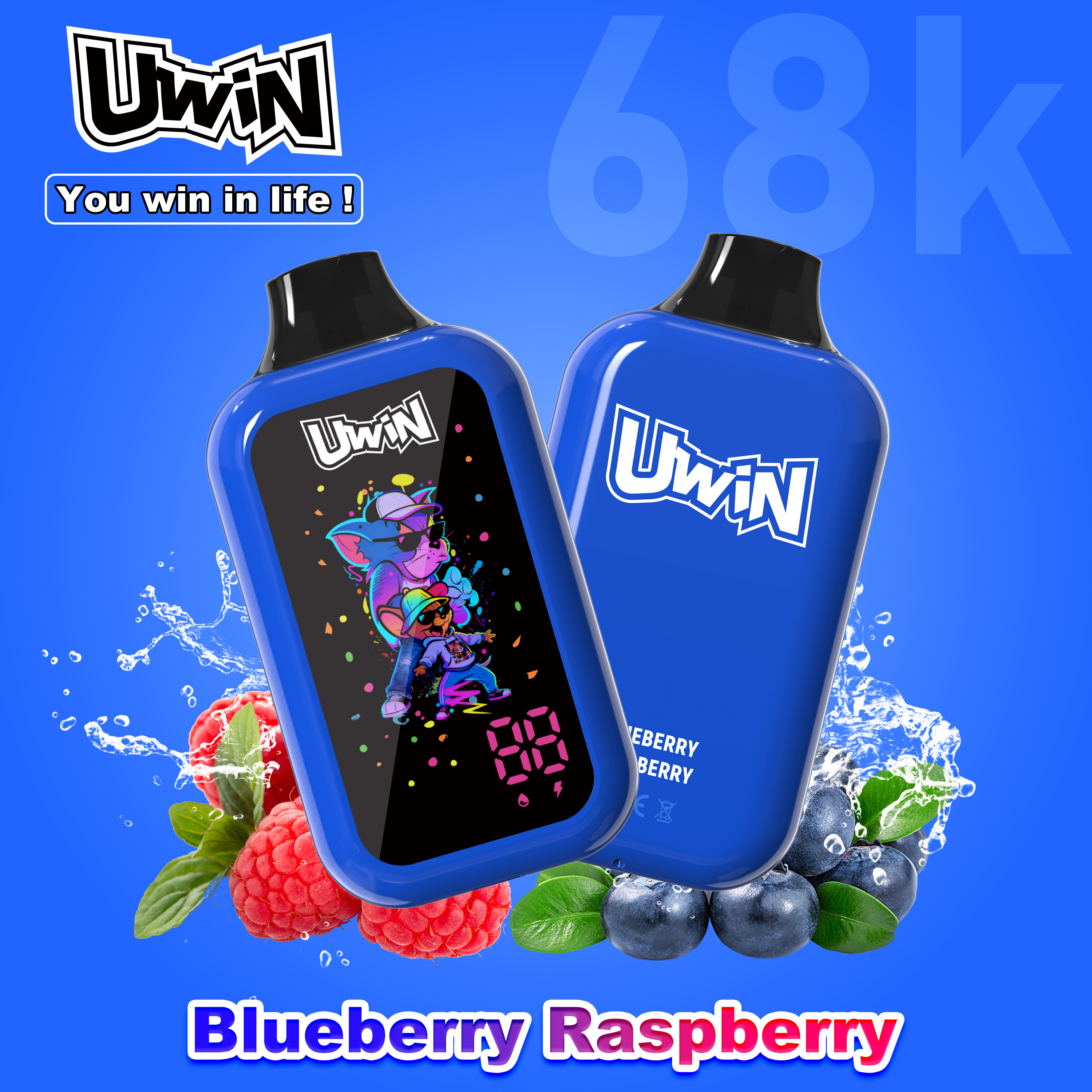 Uwin digital box 68K Puffs | 0% 2% 3% 5%  fumotvapeshop