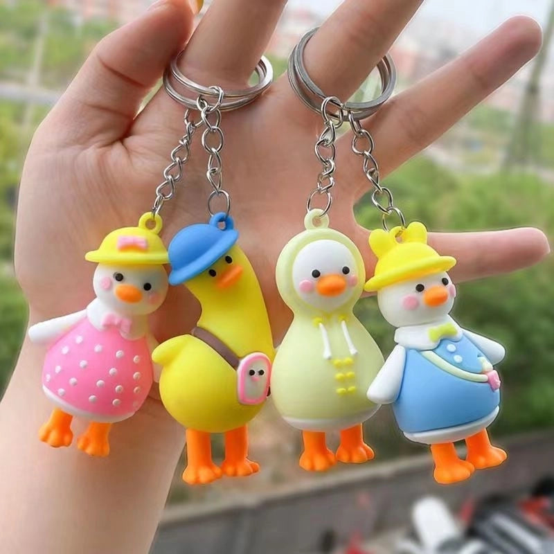 Children's Small Gift Crooked Duck Keychain Schoolbag Pendant Kindergarten Class Prize Promotion Activity Gift