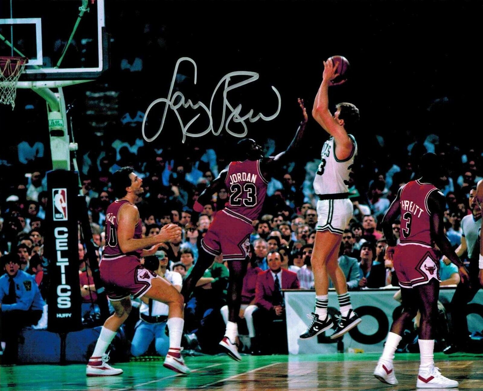 LARRY BIRD 8X10 AUTOGRAPHED SIGNED Photo Poster painting PICTURE BOSTON CELTICS REPRINT