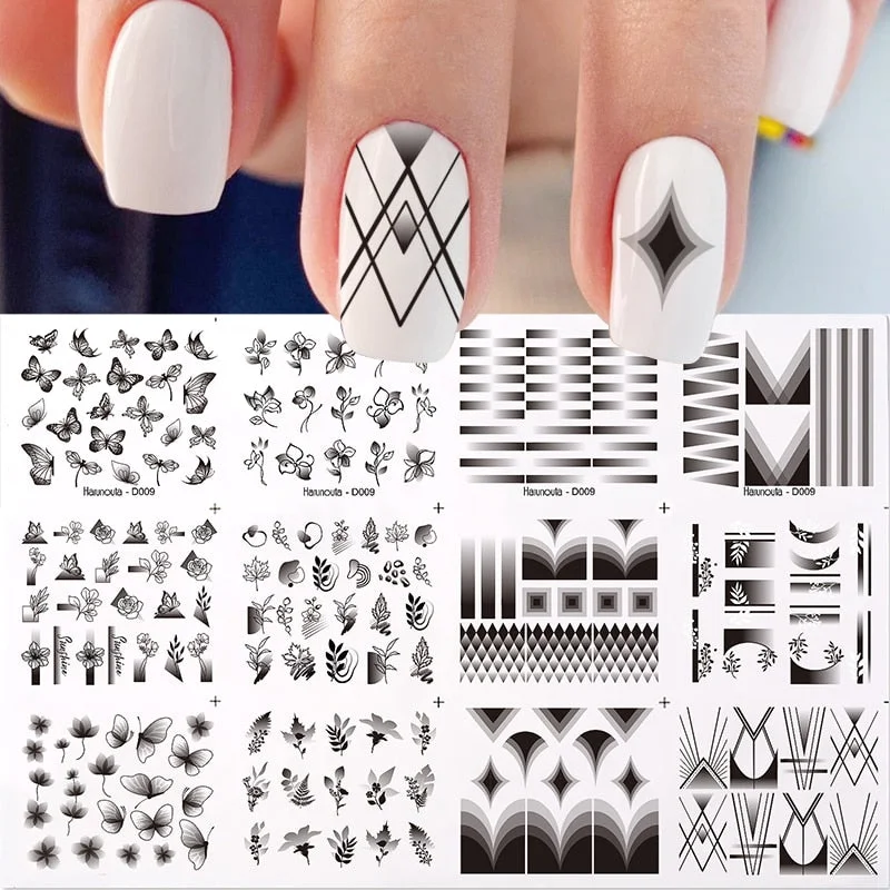 Harunouta 12pcs Black Snake Nail Stickers Wave Line Transfer Sliders Decoration Abstract Image Nail Art Designs Water Decals