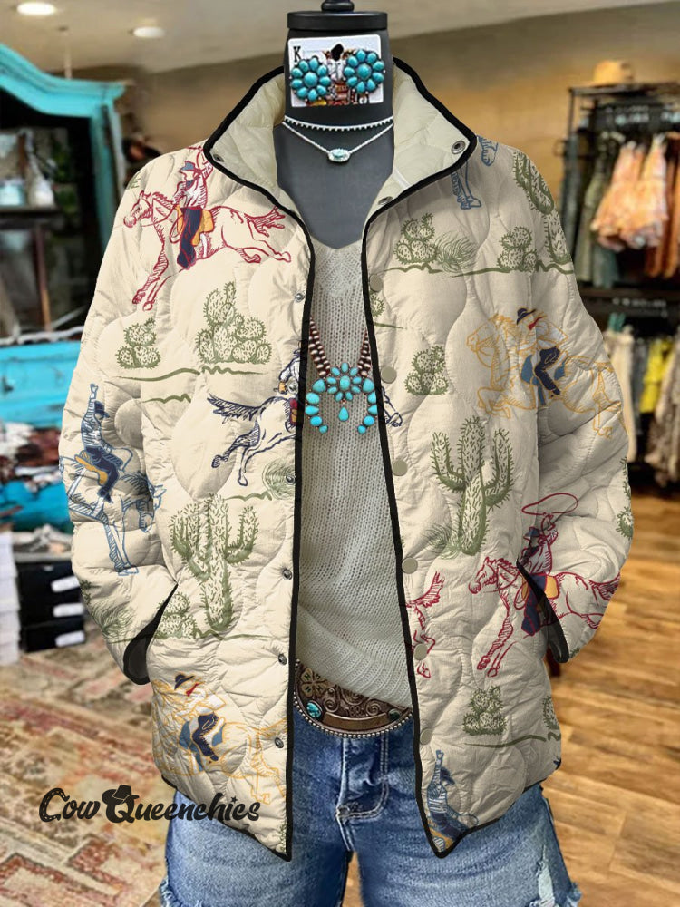 Women’s Vintage Art Casual Quilted Cardigan Multicolor / S