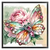 Jewel Butterfly And Peony-11CT Stamped Cross Stitch 45*45cm/17.72*17.72in