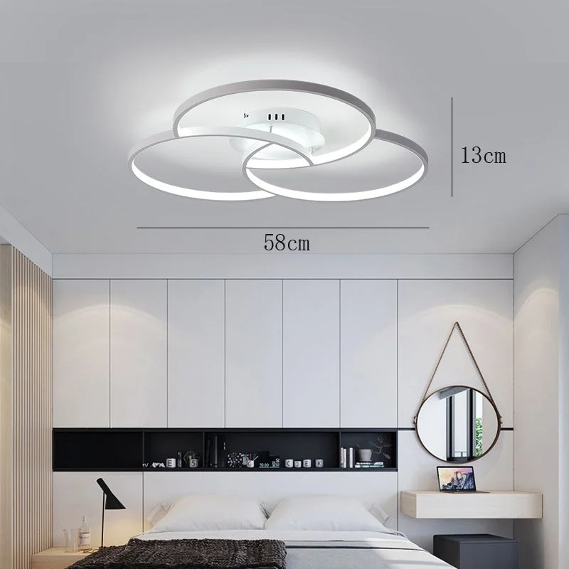 Living Room Lamp Nordic Ceiling Lamp Simple Modern Luxury Atmosphere Home LED Light In The Bedroom Creative Ring Lamp