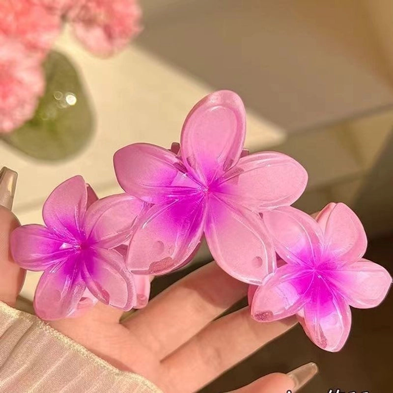 2 Pieces Women’s Sweet Flower Arylic Hair Claws